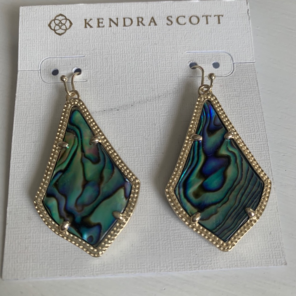 Kendra Scott Abalone Shell gold earrings